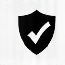 An icon of a shield with a checkmark, symbolizing secure and private communication.