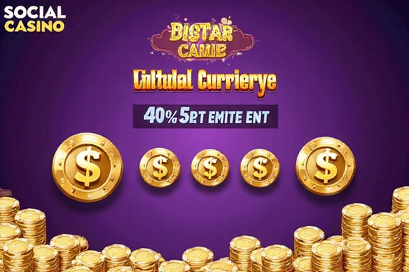 Virtual currency game screen